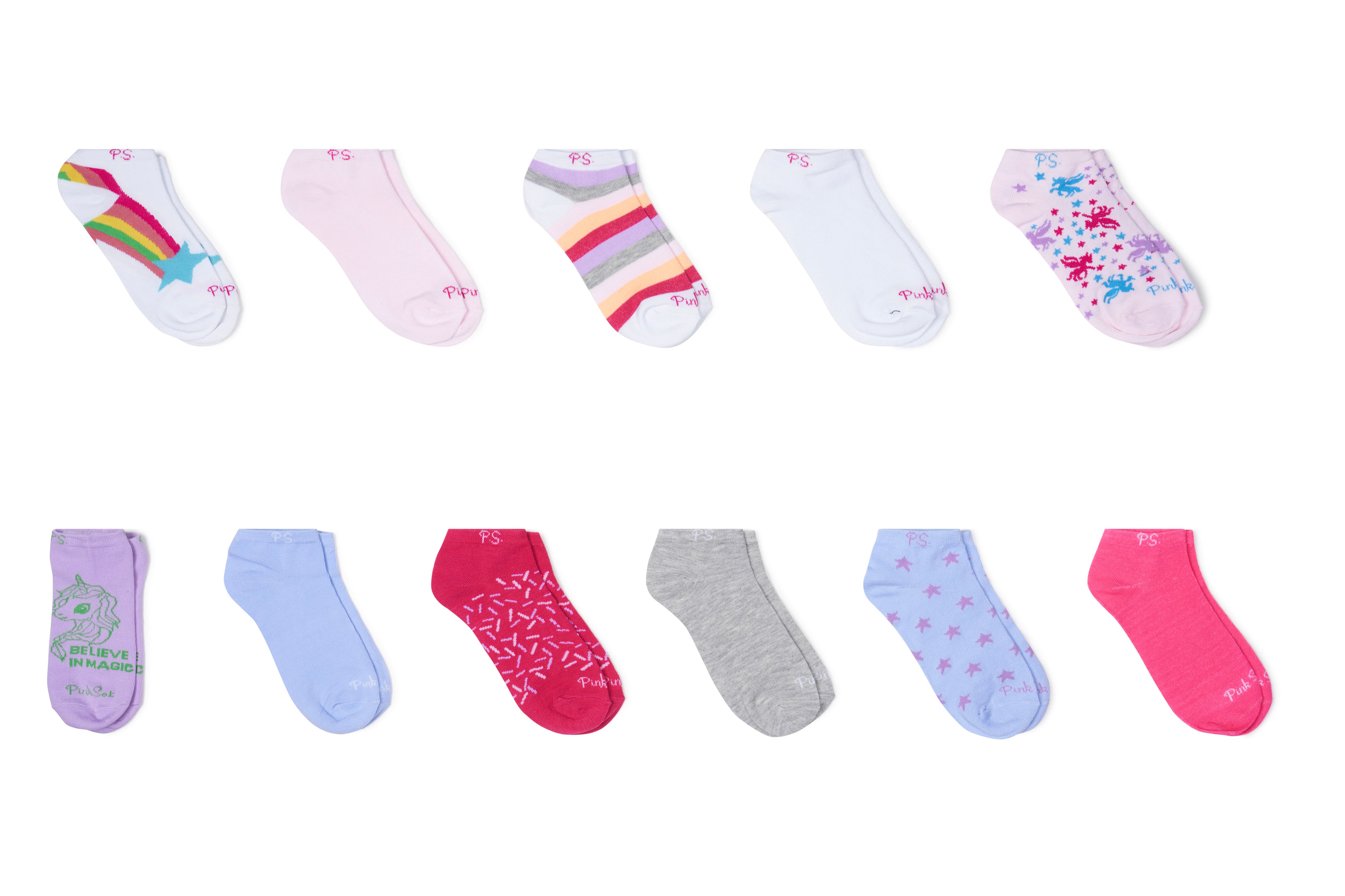 Unicorn Night Pack Low-Cut Socks – pink-sox