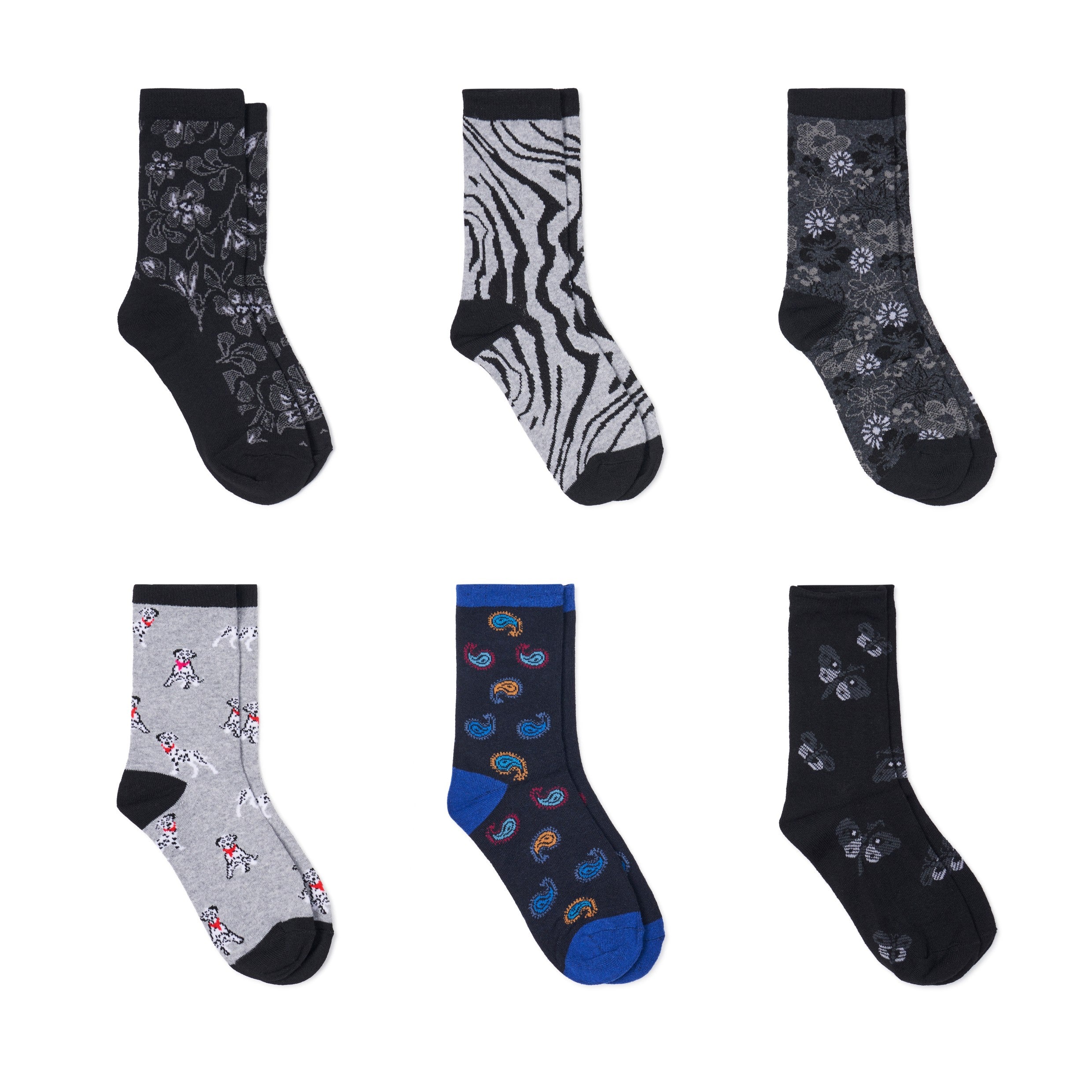 Zebra Pack Crew Socks